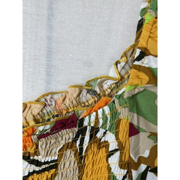 Cato smocked flowy 3/4 length sleeve multicolored top, size 22 - Picture 7 of 10